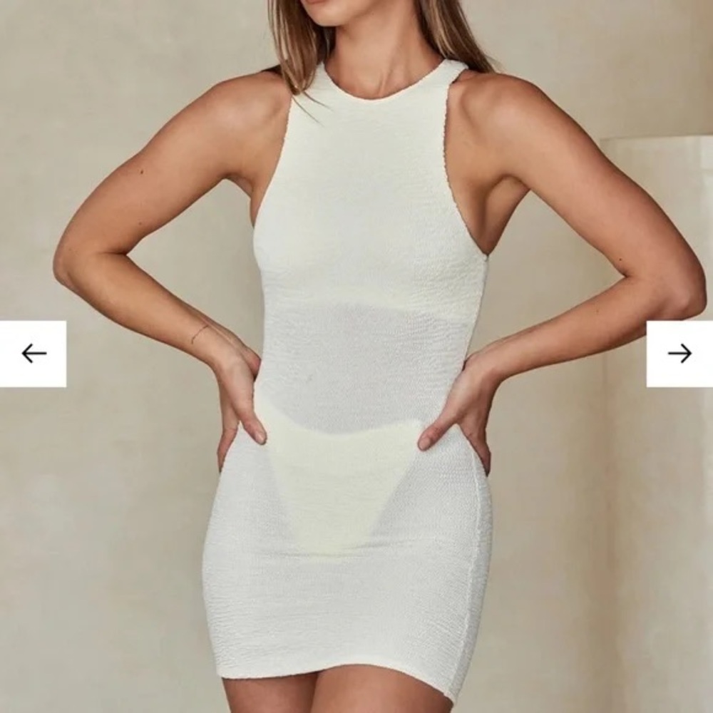 Monday Swimwear Kokomo Dress in Ivory Crinkle